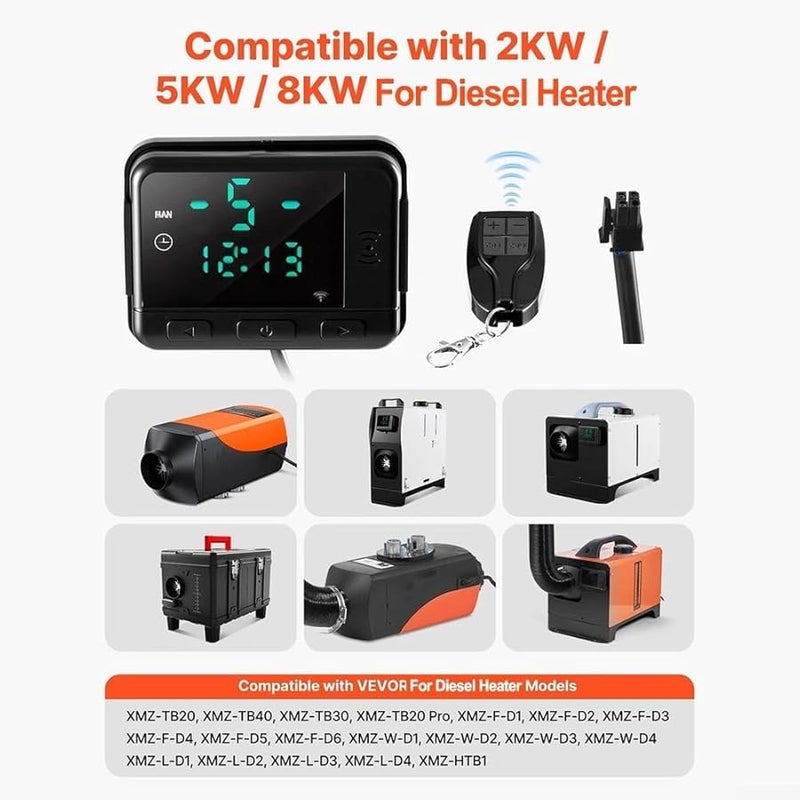 Diesel Air Heater Controller With LCD Display And 433 MHz Remote For XMZ TB20 TB30 TB40 Series - Image 4