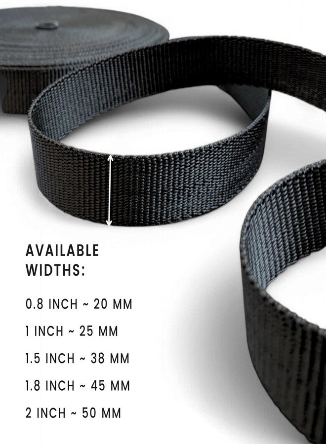 Maverick Straps Heavy Duty 1 inch (25mm) Wide Polypropylene Webbing/Niwar or Flat Strip for Collars, Leashes, Diving Gear, Sports Gear, Bag Belt, Hiking, DIY Projects (10 Meter, Black) - Image 3