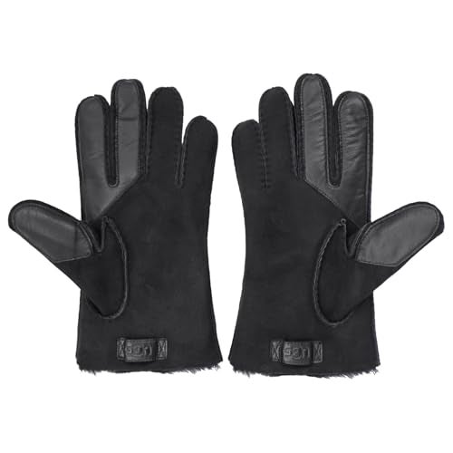 UGG Men's Contrast Sheepskin Touchscreen Glove, Black, Large - Image 2