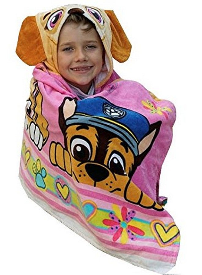 PAW PATROL منشفة استحمام بغطاء رأس للبنات من باو باترول - جراء رائعة - Image 4