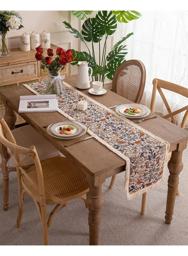 مفرش طاولة منسوج من الجاكار الأمريكي اللون منسوج من الجاكارد المنسوج بالكامل من البوليستر لغطاء حامل التلفاز وشاح نهاية السرير - Image 2