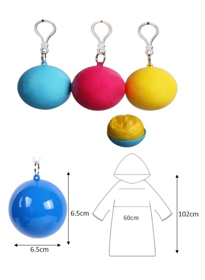 Generic Portable unisex raincoat and shoe cover. Outdoor travel with hood and elastic cuffs disposable raincoat compression ball (2Pcs, color random). Non slip, wear-resistant, waterproof shoe cover (1Pair, black, sizes 41~45)  - Image 2