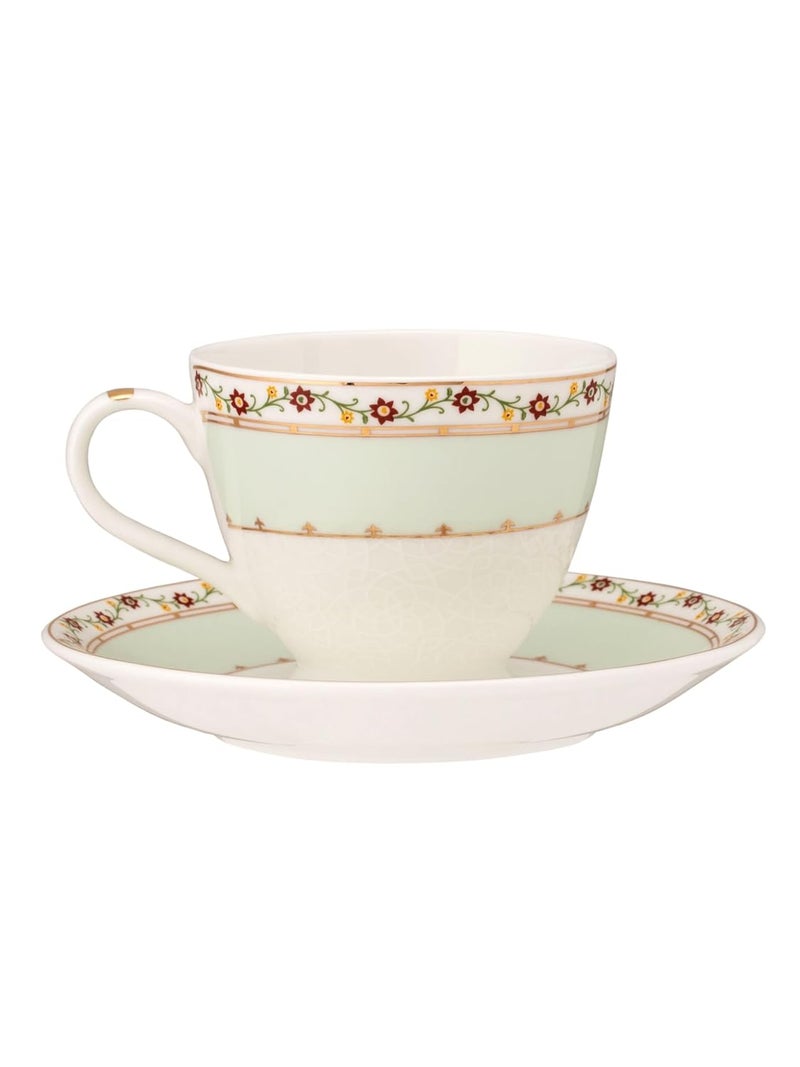 JCPL Fine Ceramic Printed Cup Saucer Set of 12 6 Cups 6 Saucers 180 ml Each Crysta CR402 - Image 3