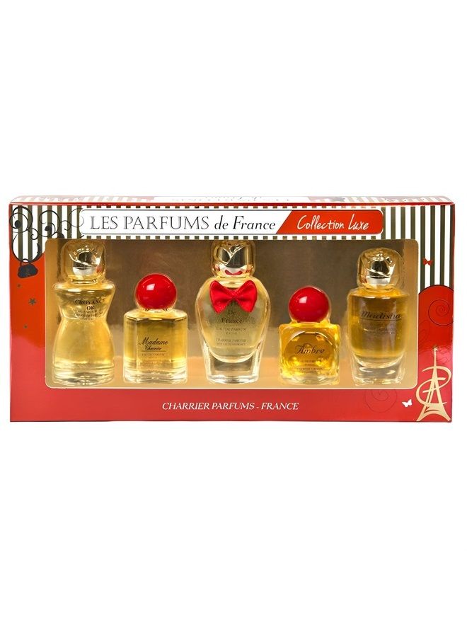 CHARRIER PARFUMS 5 Eaux de Parfum Gift Set - 'Collection Luxe' - 49.7 ml - Made in Provence, France - Image 1