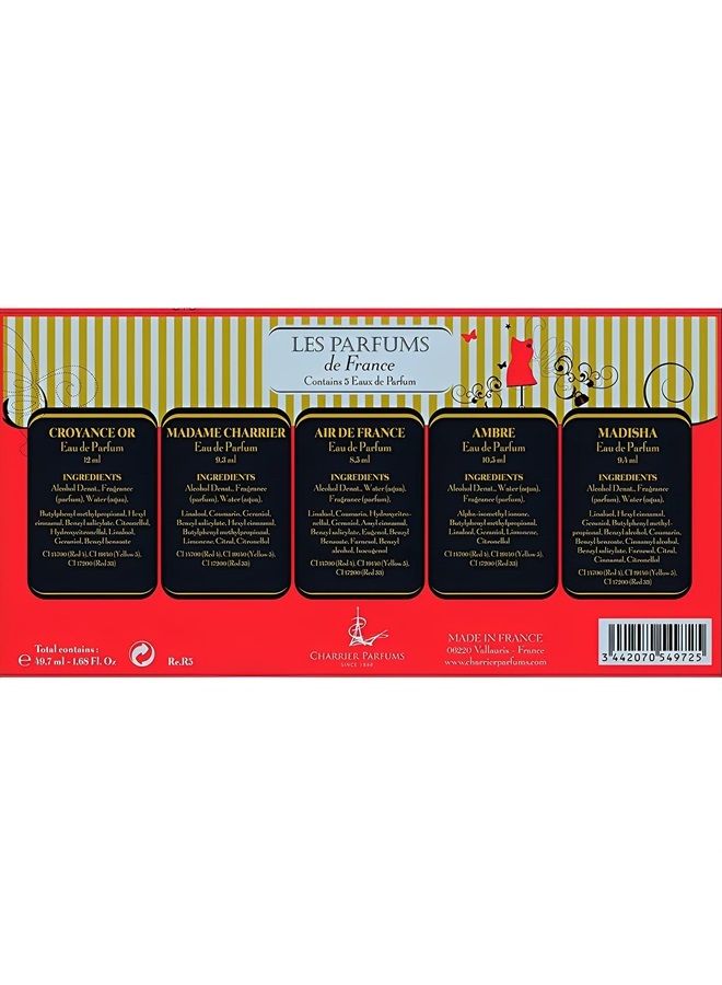 CHARRIER PARFUMS 5 Eaux de Parfum Gift Set - 'Collection Luxe' - 49.7 ml - Made in Provence, France - Image 3