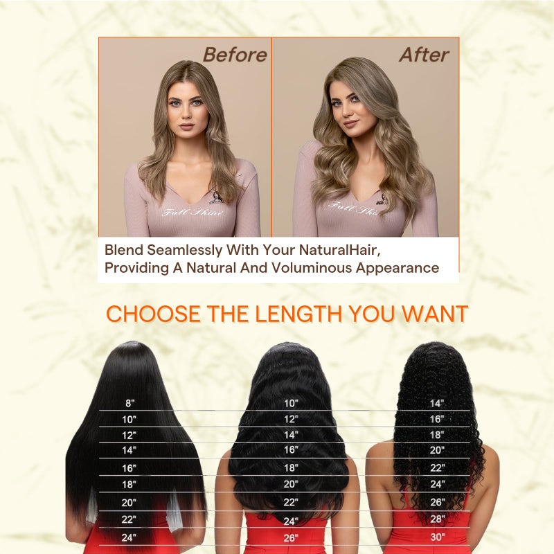 Fshine Full Shine Tape In Hair Extensions Real Human Hair Double Sided 12 Inch Short Tape Ins Color 6 Chestnut Brown to 60 Platonum Blonde Ombre Balayage Tape in Extensions 20 Pcs 50g Straight Hair for Women - Image 5