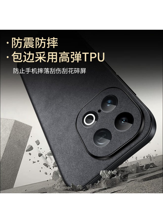 Shang Su Chinese Style Creative Sheepskin Phone Case For Iqoo Z10 Turbo, Full Protection Cover With Lens, Simple And Stylish Design, Suitable For Men And Women Everything Goes Well