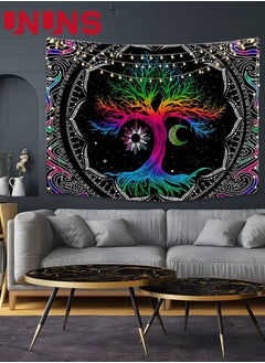 UNUNS Bohemian Wall Hanging Tapestry,Tree Of Life Tapestry Multicolour,Hippie Moon and Sun Tapestry,Mandala Printed Tapestry Wall Hanging For Home,51.2 x 59.1 Inches  - Image 5