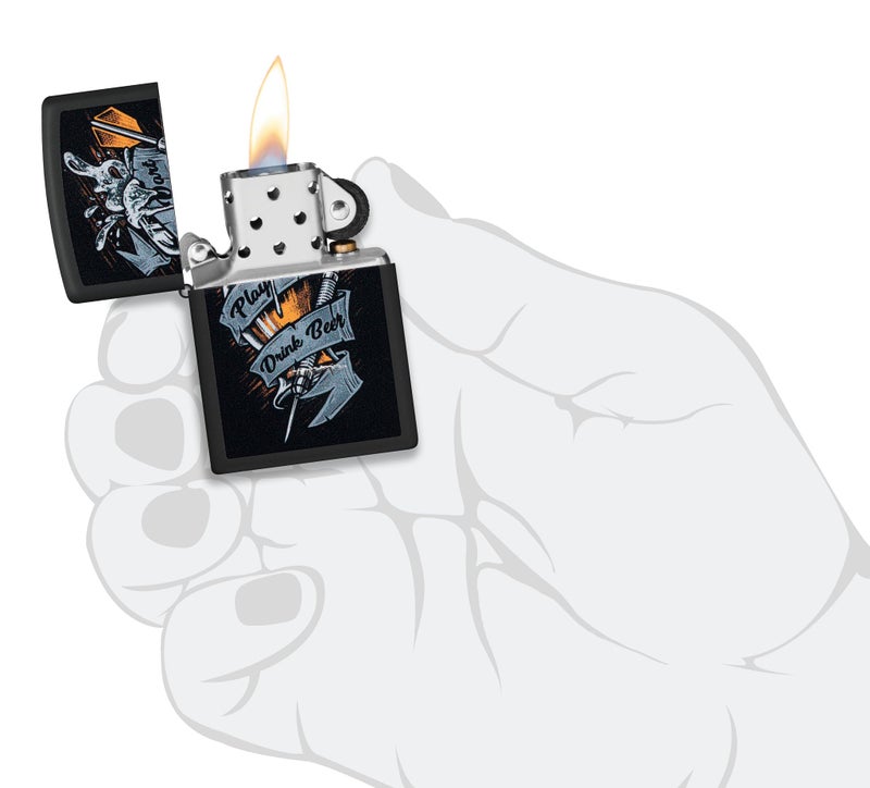 Zippo Darts Design Black Matte,Windproof Pocket Lighter, Refillable, (BIS Certified) - Image 5