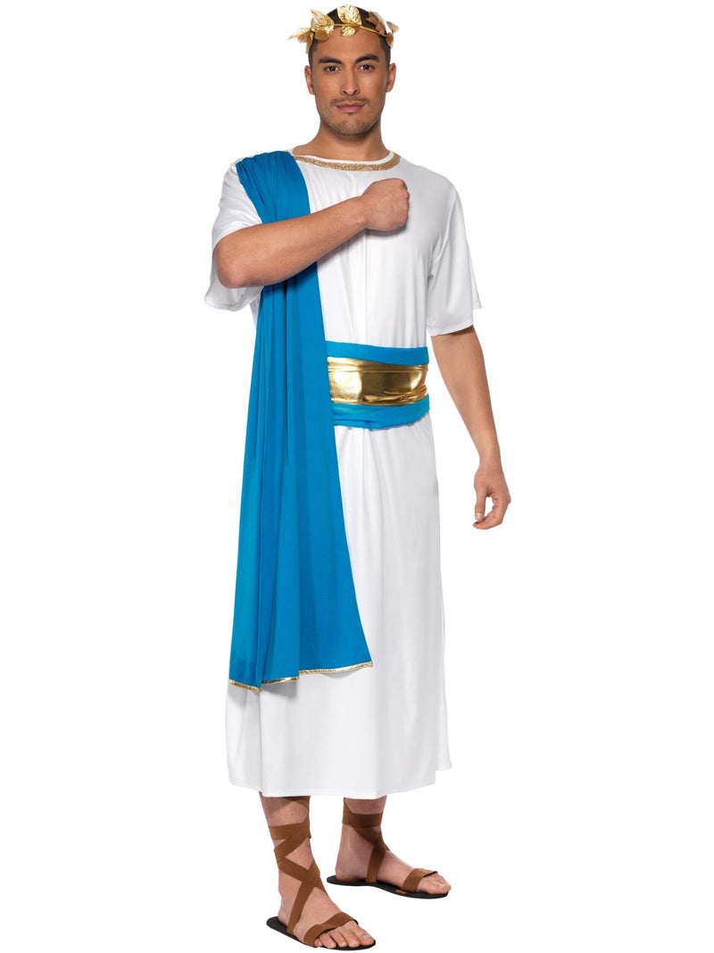 Smiffys Roman Senator Costume, Blue & White, M - US Size 38"-40" - Image 4