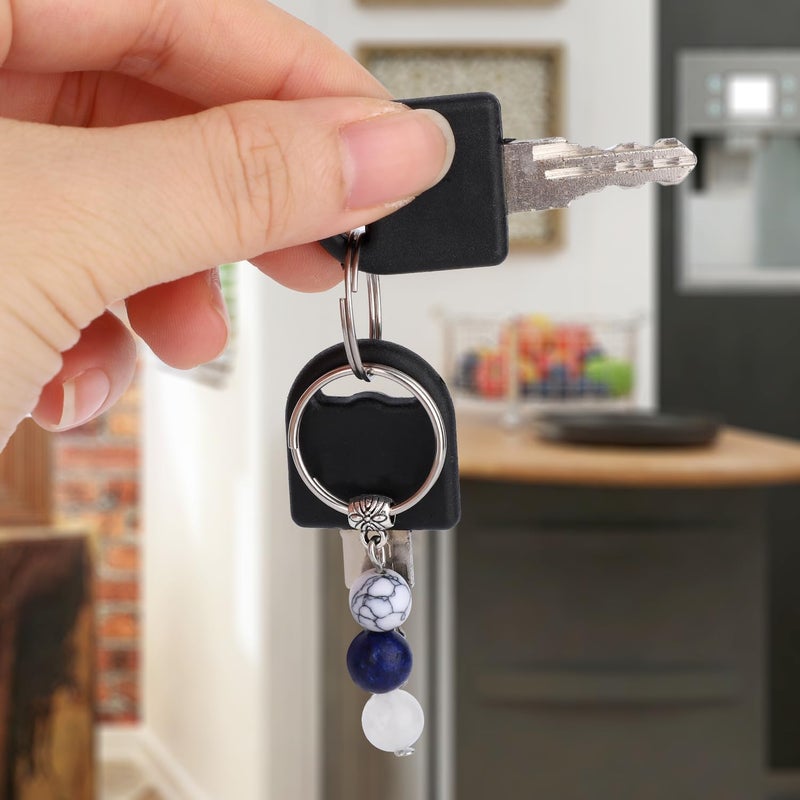 Mikovivi Natural Crystals Keychain with Howlite, Sodalite, and Aquamarine - Image 5