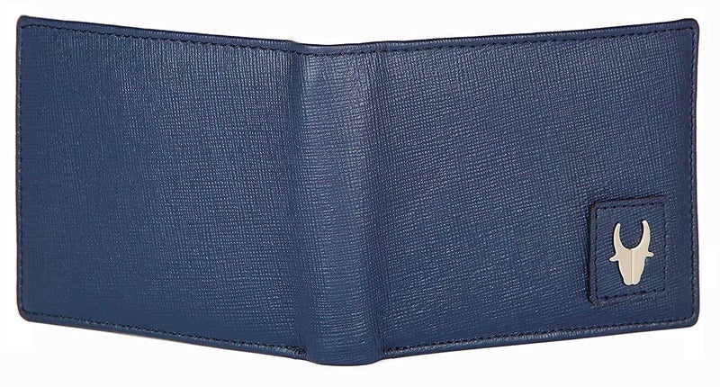 WildHorn Leather Wallet, Keychain & Pen Combo for Men (Royal Blue) - Image 5