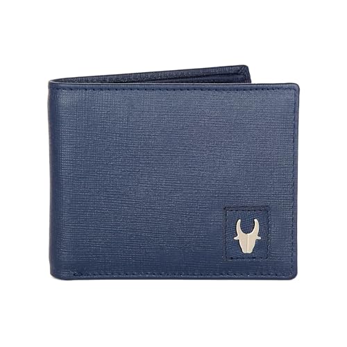 WildHorn Leather Wallet, Keychain & Pen Combo for Men (Royal Blue) - Image 3