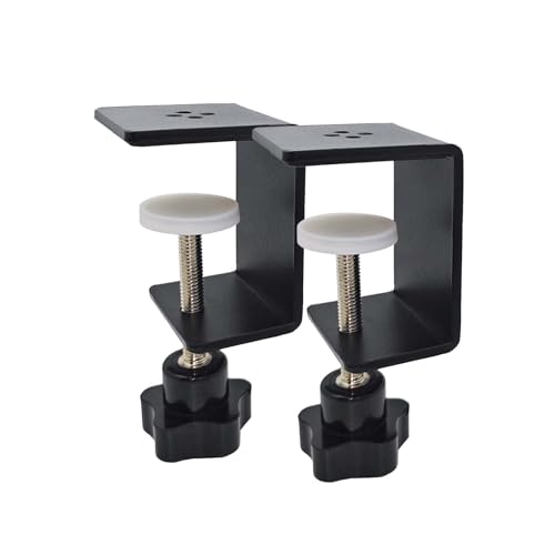 Jhanw 2 Pack Heavy Duty C Clamp Desk Clamp Wide Jaw Metal Woodworking Clamps Adjustable Shelf Clamps for Desk ExtensionPanel Work Sturdy MultiPurpose Clamping Tool
