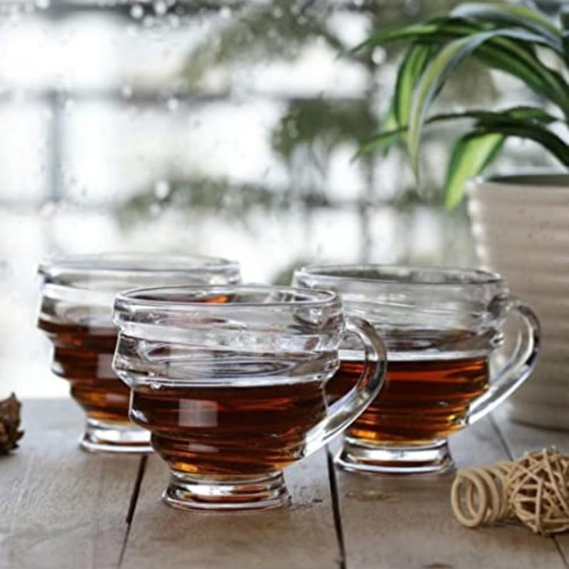 SkyKey Transparent Glass Spiral Cup Set of 6 - Image 5