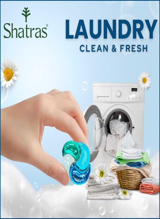 Shatras Premium Laundry Detergent Pods | Bio-Enzyme Stain Remover | Quick Dissolve | Deep Clean & Fabric Care | For Top & Front Load Machines | Pack of 30 - Image 5