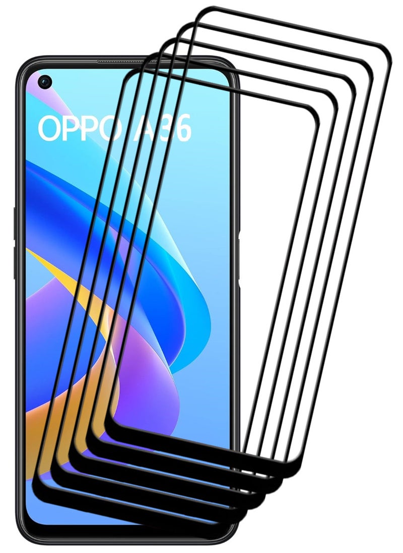 ACLIX 5 Pieces Antistatic ESD Dustproof Premium Quality High Definition Tempered Glass Screen Protector Designed For Oppo A36 - Image 1