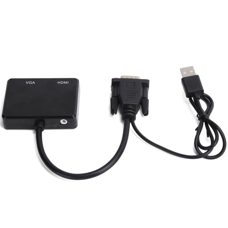 VGA to VGA High Definition Multimedia Interface Splitter Converter Support Dual Display AdapterBlack - Image 4