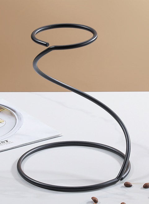 Iron Spiral Drip Coffee Filter Holder Black