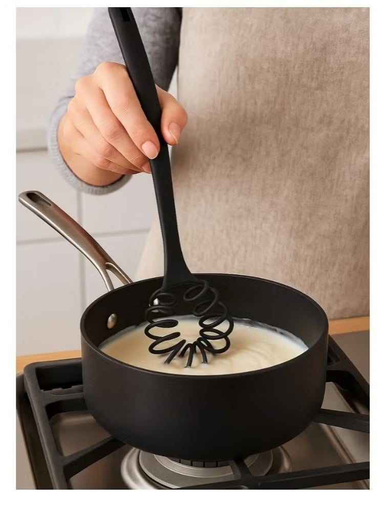 زوبا "مضرب بيض وبشاميل حلزوني - رغوة صغيرة خفيفة لصنع كريمة، ولخط الصلصة والصوص في الأوعية الصغيرة، الجيل الجديد لخفق البيض والطبخ، مع إمكانية استخدامه في أواني الجرانيت والتيفال - Image 1