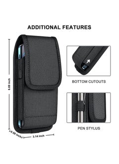 KASTWAVE Cell Phone Pouch, Nylon Holster Case, for Samsung Galaxy S20 S21 Plus Note 20 Ultra A21 A11 A12 A71 A72 A52 A32 S10 Lite Note 9 8 LG Stylo 6/K51, Moto/Google, X-Large  - Image 5