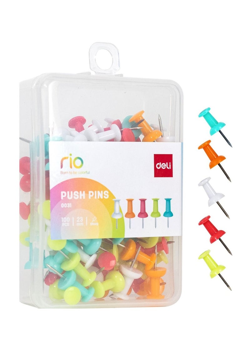 Deli 400-Piece Push Pin Set Multicolour - Image 2