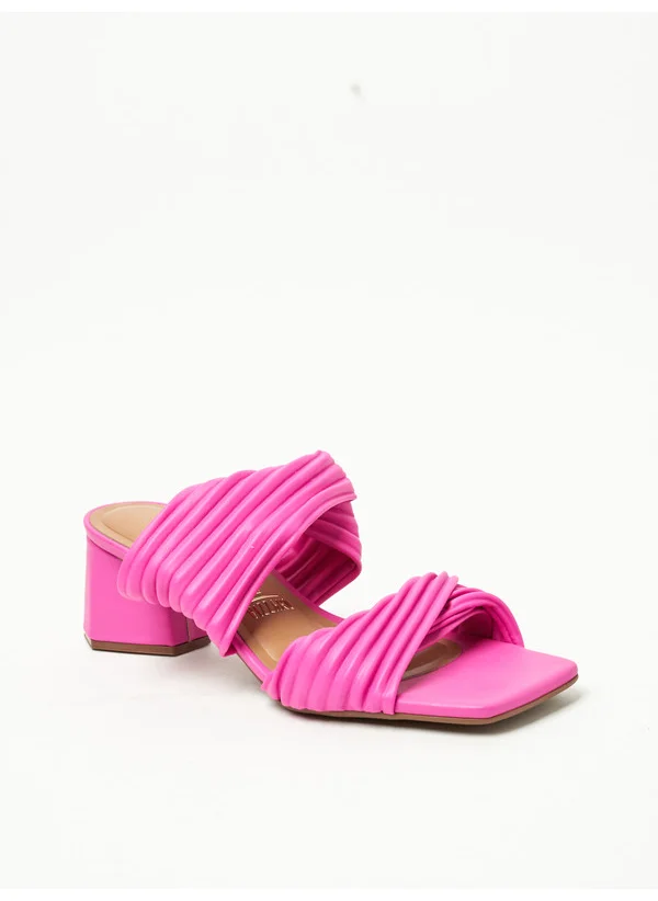 فيزانو Vizzano Ladies Mid Heel Sandals Pink | Made In Brazil