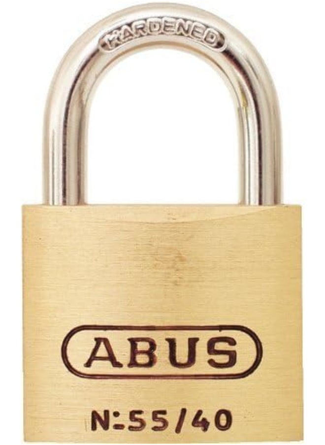 Abus ABUS 55/40 Solid Brass Padlock Keyed Different - Hardened Steel Shackle 2 Pack  - Image 1