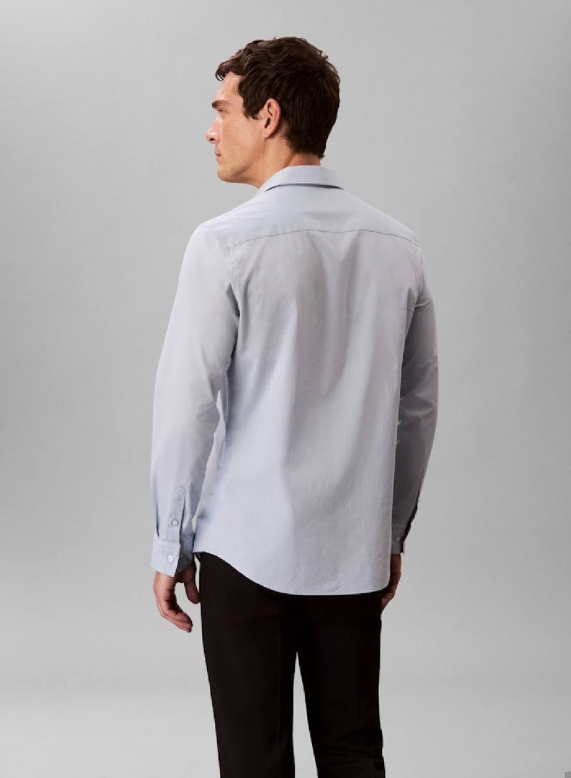 CALVIN KLEIN Slim Stretch Button-Up Shirt - Image 3