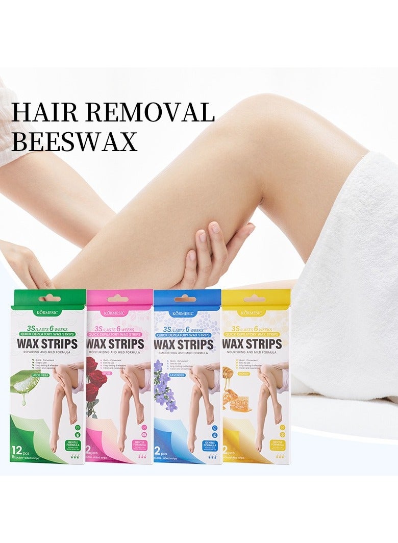 Kormesic Rose Wax Strips 6 pairs/box - Image 3