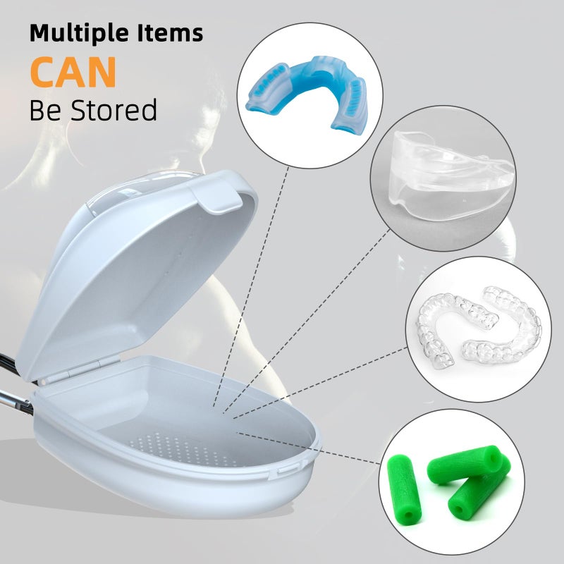 ARGOMAX Sports Mouth Guards Case, 1 Piece Sports Braces Case with Carabiner, Football Mouthguard Case, White. - Image 4