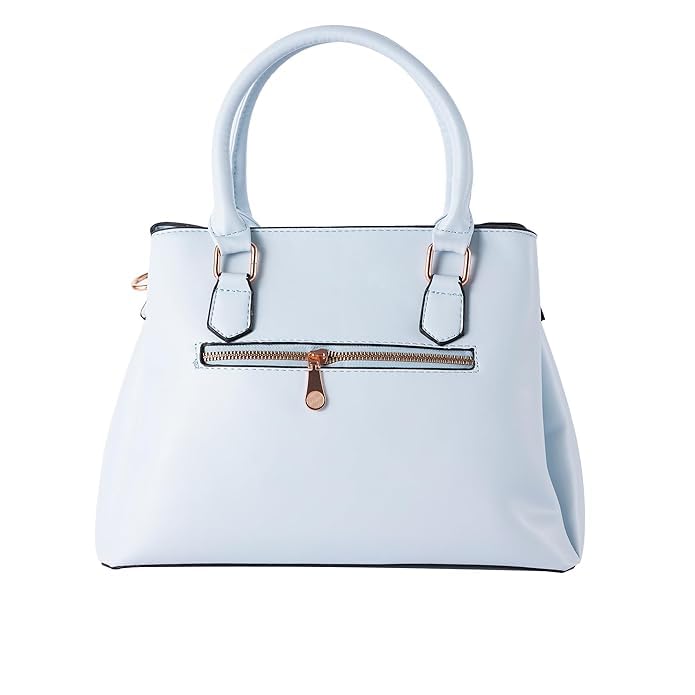 NOJTI Women’s Handbag Tote Bag Premium PU Leather Shoulder Bag with Top Handle & Detachable Strap – Stylish Large Capacity Purse for Office, Casual & Party Use (Vook -Blue) - Image 2