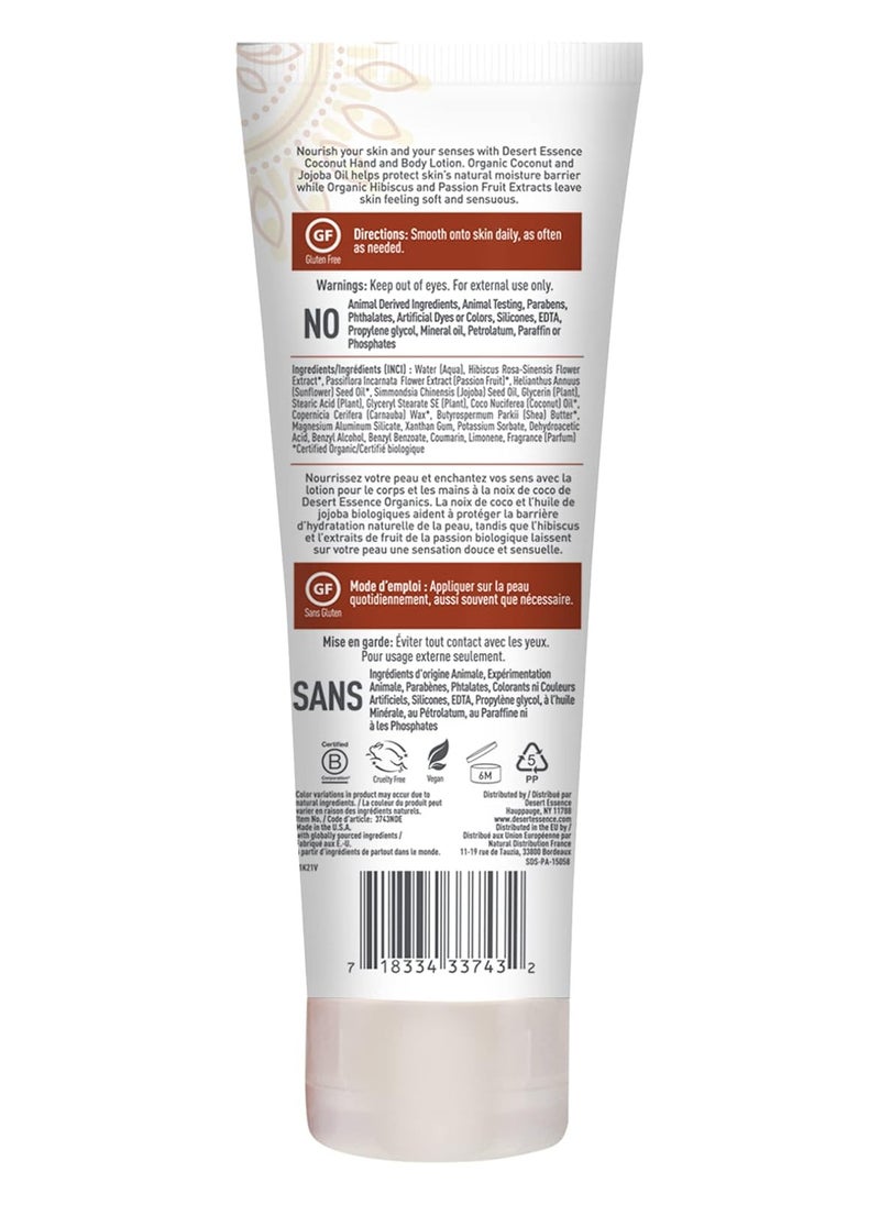 DESERT ESSENCE Coconut Hand & Body Lotion 8 Fl Oz Pack of 2  - Image 3