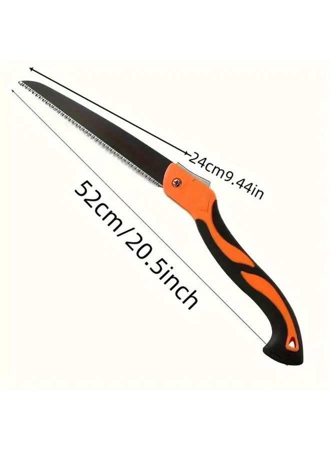 منشار قابل للطي 1 قطعة يدوي محمول لنحت الخشب، مقبض مريح، أسنان مشطوفة بدقة، مناسب للتخييم وتقليم الأشجار والبستنة وقطع الفروع - Image 4