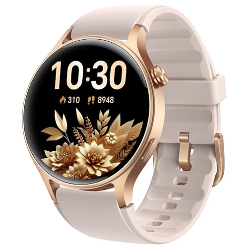 aeac 43mm Women’s Smart Watch with 1.32" AMOLED display, Bluetooth calling, heart rate, sleep & SpO₂ monitor, 110+ sports modes, 3ATM waterproof, fitness tracker compatible with iPhone, Samsung & Android. - Image 1