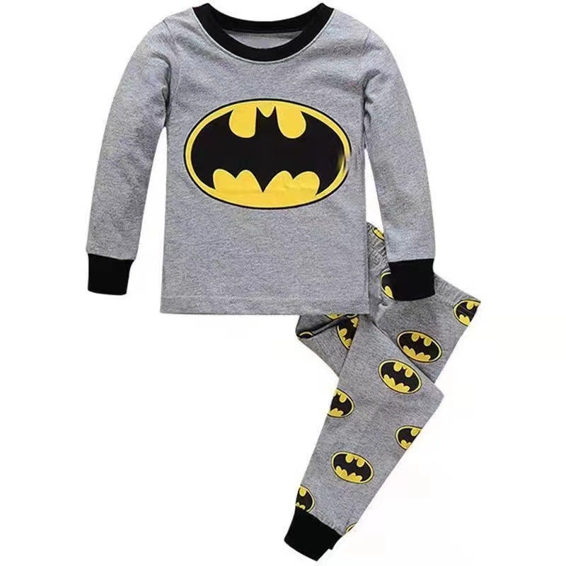 Boys' And Girls' Cartoon Autumn Clothes Long Pants Underwear Suit Children'S Summer Long Sleeve Pants Thin Girls' Home Clothes - Image 1