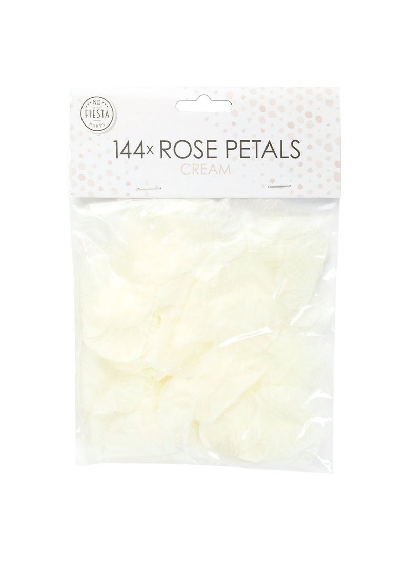 Globos Rose Petal Confetti Cream White Synthetic 144-Pack - Image 1