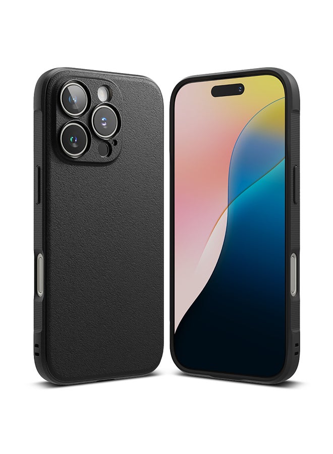 Ringke Onyx Case For iPhone 16 Pro, Enhanced Grip Tough Flexible TPU Shockproof Rugged TPU Bumper Drop Protection Phone Cover - Black - Image 1
