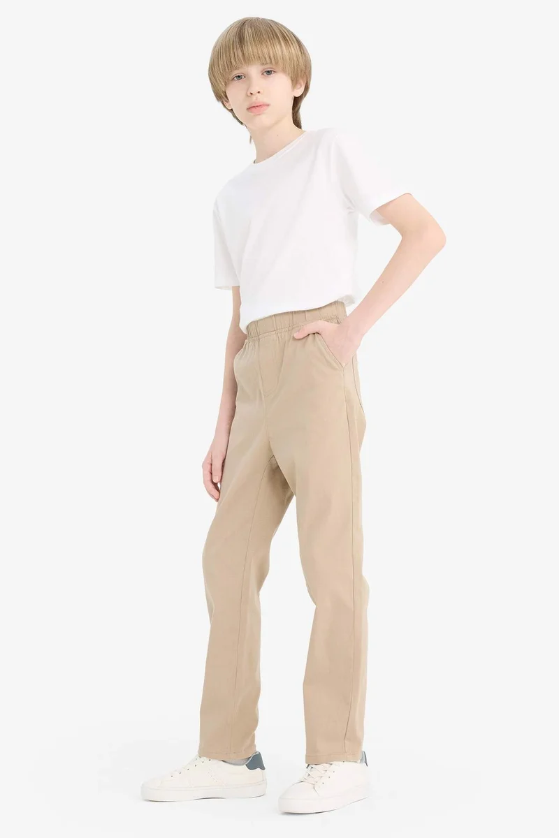 ديفاكتو Boy Straight Leg Gabardine Trousers