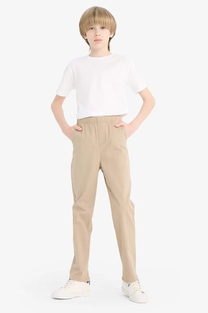 ديفاكتو Boy Straight Leg Gabardine Trousers
