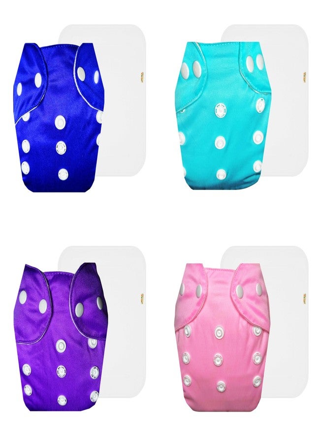 Dumbledo Lite Cloth Diaper with Cotton Insert (Pack of 4) | Soft & Gentle | Breathable | Quick Dry | Everyday Diapering Essential | 3 Months - 2 Years | Unisex Baby - Image 1