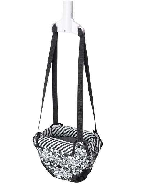 Evenflo Exercaucer Baby Jumper Featuring Easy-to-Use Clamp Attachment for Quick and Tool-Free Set Up and Adjustable Straps to Customize The Height for Your Child, Star Power