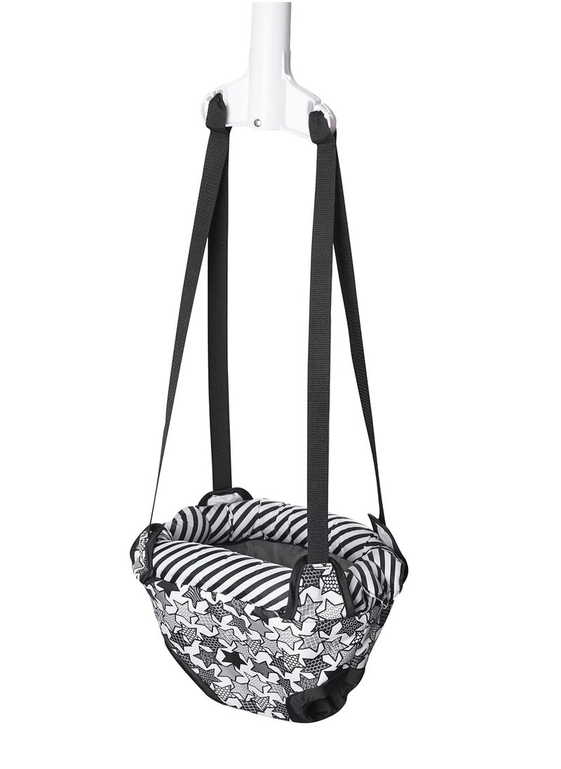 evenflo Evenflo Exercaucer Baby Jumper Featuring Easy-to-Use Clamp Attachment for Quick and Tool-Free Set Up and Adjustable Straps to Customize The Height for Your Child, Star Power  - Image 1