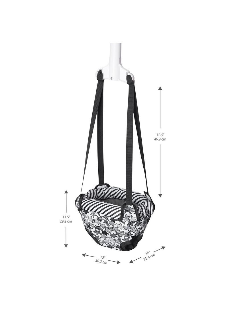 evenflo Evenflo Exercaucer Baby Jumper Featuring Easy-to-Use Clamp Attachment for Quick and Tool-Free Set Up and Adjustable Straps to Customize The Height for Your Child, Star Power  - Image 4