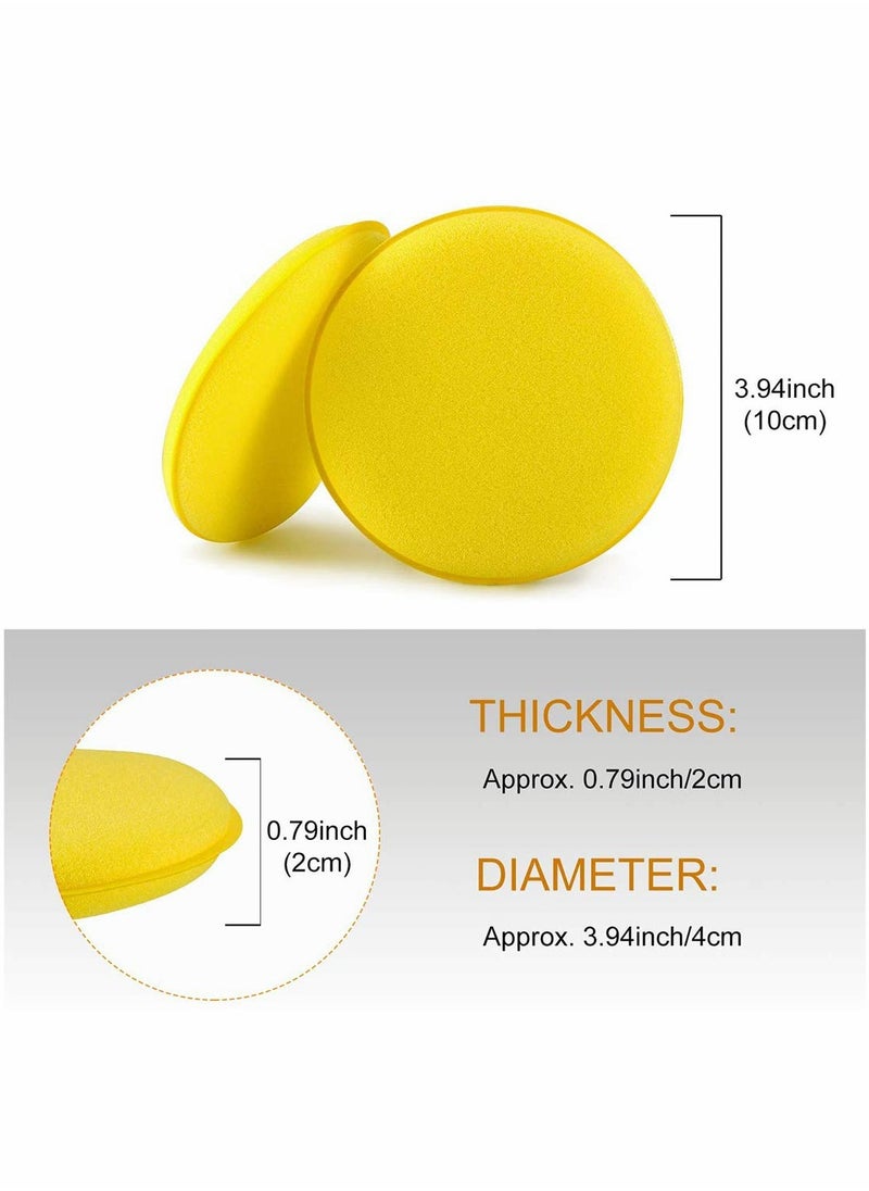 microfibre hand polishing sponge, 130x25 mm, wax applicator pad for waxes, polishes, paint cleaner, car polish, instead of polishing machine microfibre hand polishing sponge