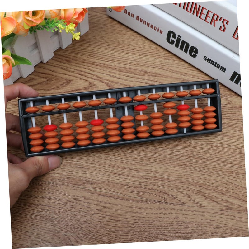Portable Rod Arithmetic Abacus Educational Math Learning Tool With Brown Beads - Image 5
