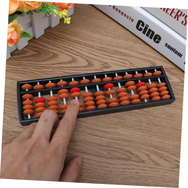 Portable Rod Arithmetic Abacus Educational Math Learning Tool With Brown Beads - Image 4