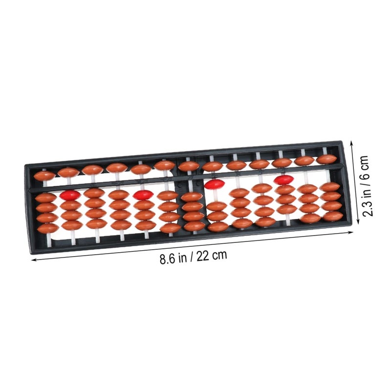 Portable Rod Arithmetic Abacus Educational Math Learning Tool With Brown Beads - Image 3