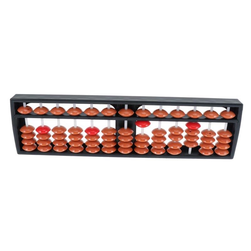 Portable Rod Arithmetic Abacus Educational Math Learning Tool With Brown Beads - Image 2
