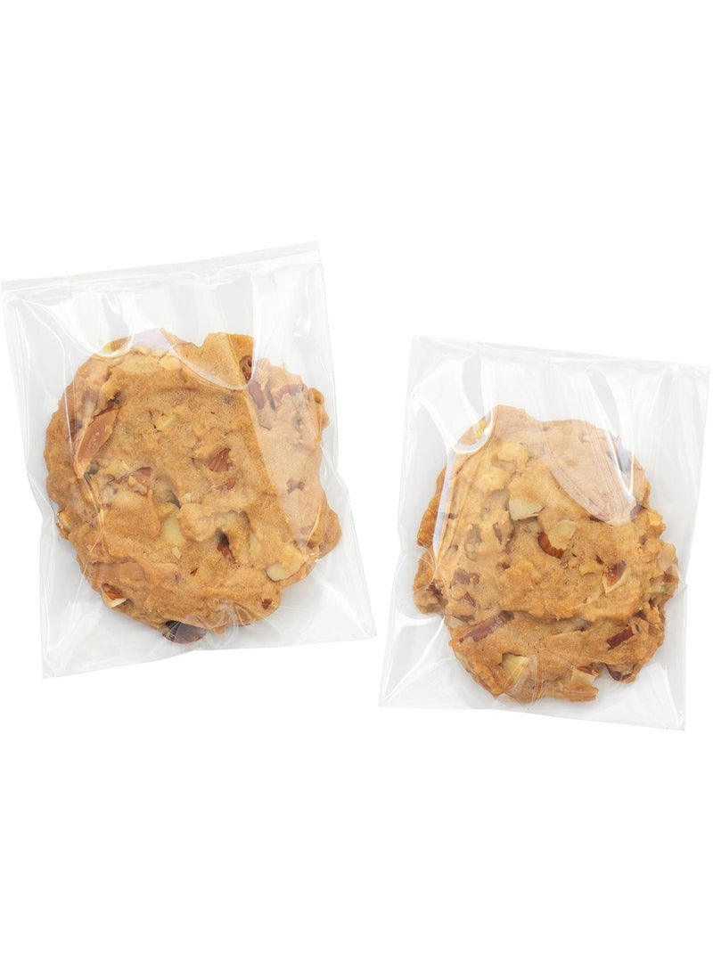Clear Self Sealing Cellophane Bags,200 Pcs Cookie Bags Resealable Cellophane Bag for Packaging Cookies, Candy and Products,10x15+3cm  - Image 1